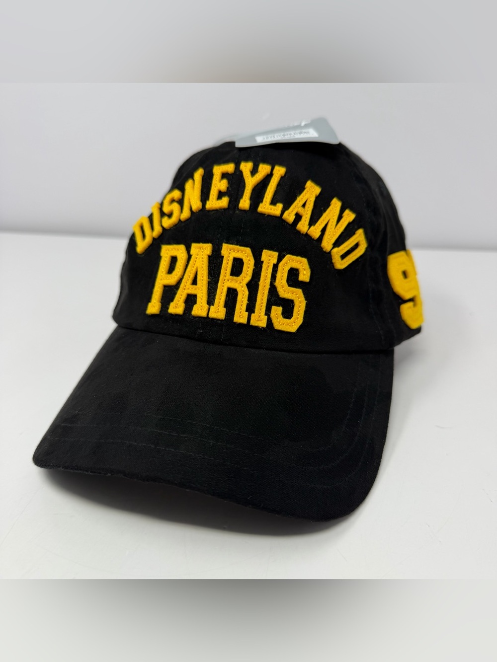 Disneyland Paris 92 Stitched Logo Baseball Cap Strapback Hat Black Yellow NEW